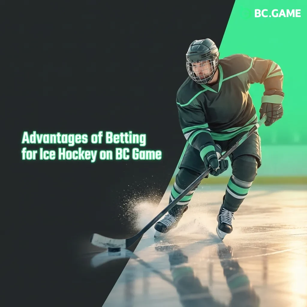 BC Game ice hockey betting interface showing live odds, period markets, and mobile app features for Belgian users