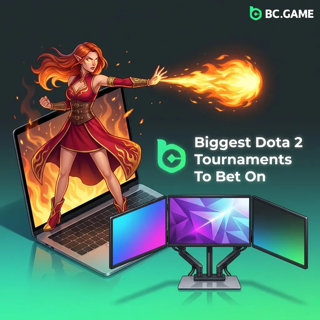 Major Dota 2 tournament logos including The International, ESL One, and PGL Majors displayed for esports betting coverage