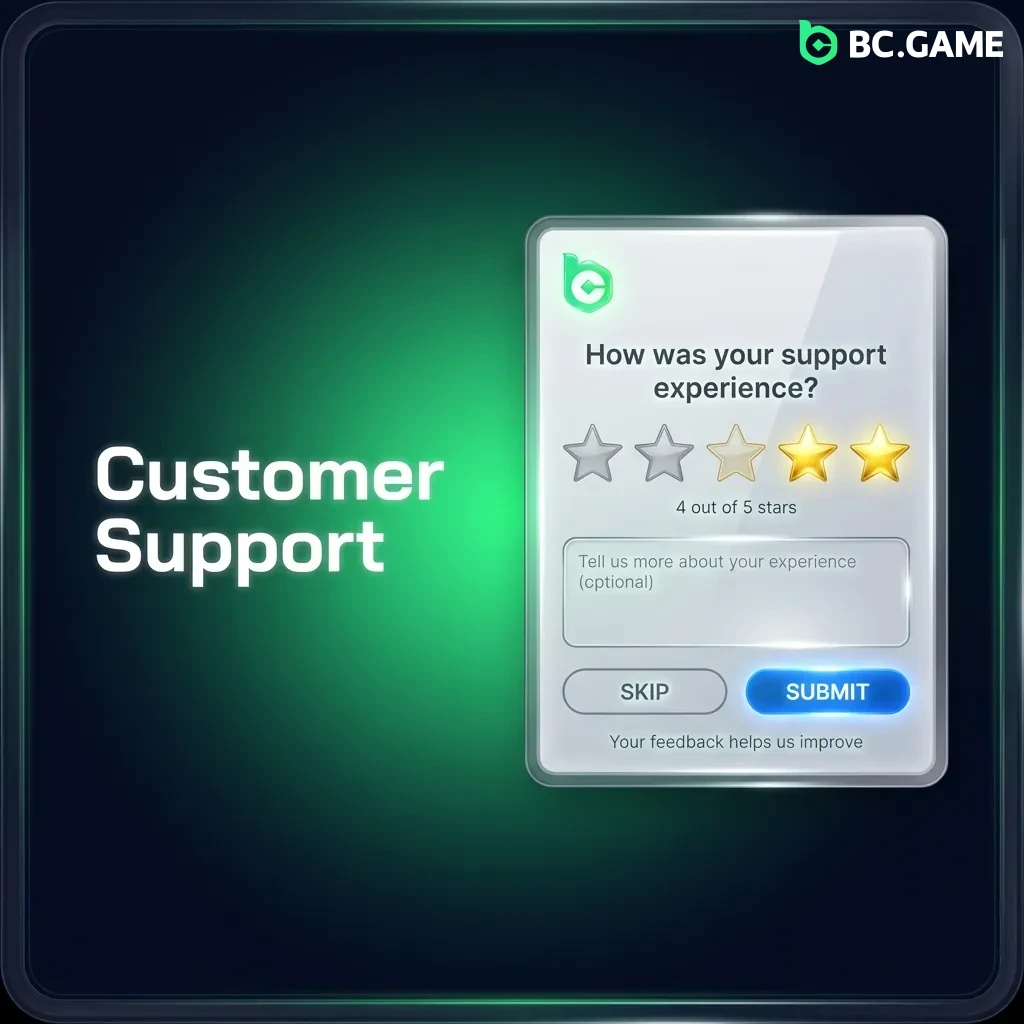BC Game 24/7 customer support channels including live chat, email, FAQ section, and social media for Belgium players