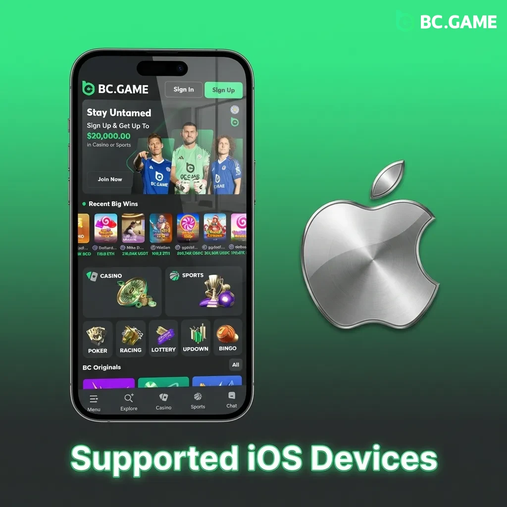 List of compatible iOS devices including iPhone 12-15 models, iPad Pro, iPad Air, iPad mini, and iPod touch generations