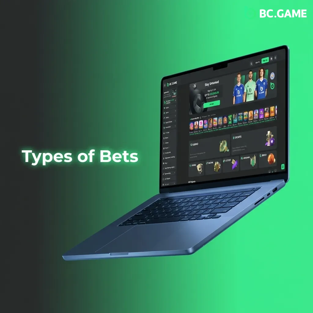 Diagram showing three betting types: single bet, system bet, and express bet accumulator with risk levels and payout structures.