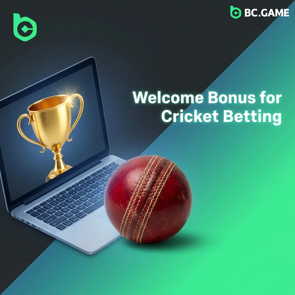 BC Game cricket betting welcome bonus up to €16,900 with deposit options and wagering requirements displayed