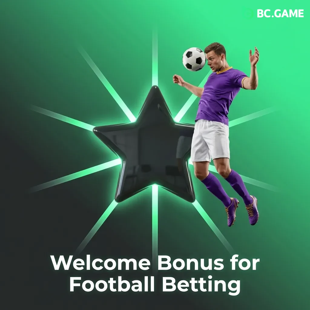 Football betting welcome bonus offer showing registration and deposit requirements for new users