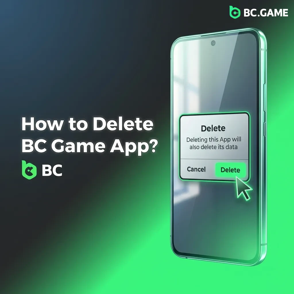Android and iOS users uninstalling BC Game app from their mobile devices with simple screen gestures