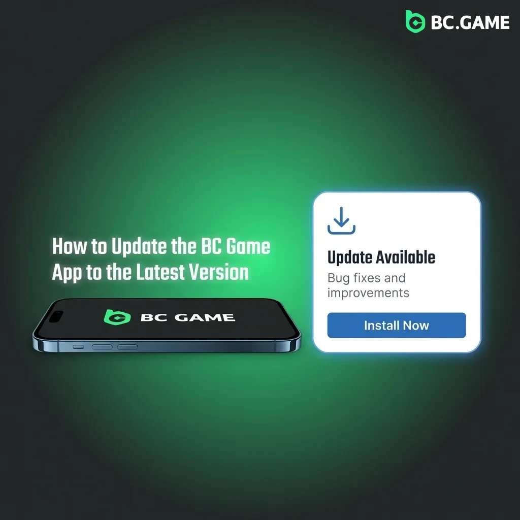 BC Game app auto-updates through browser, showing how web-based PWA keeps platform current without manual downloads.