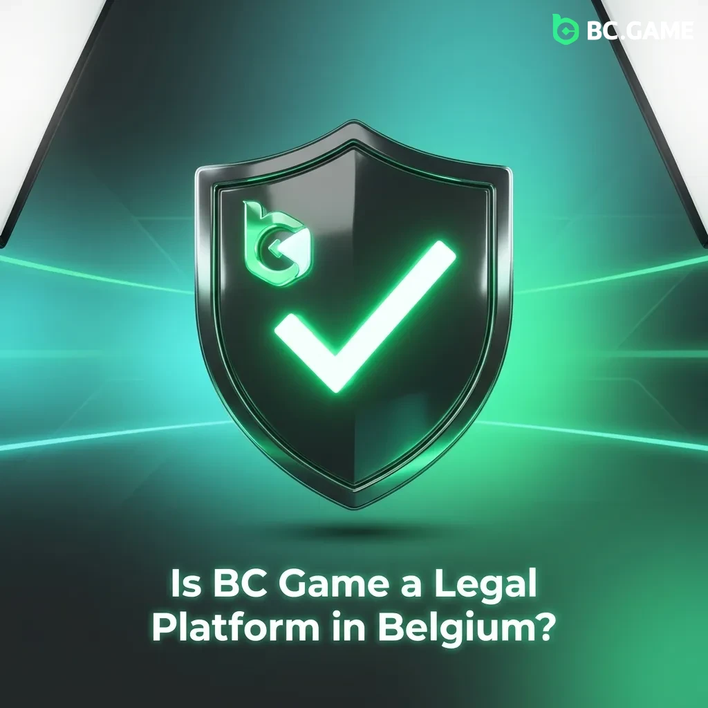 BC Game platform interface showing Curaçao license info and responsible gaming tools for Belgian players