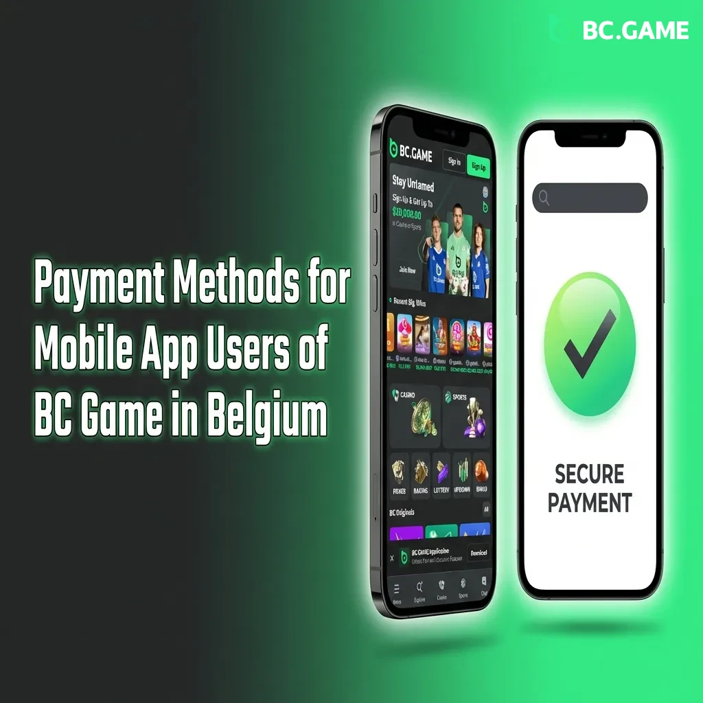 BC Game Belgium mobile app payment methods including Visa, Mastercard, Skrill, Neteller, and cryptocurrency options