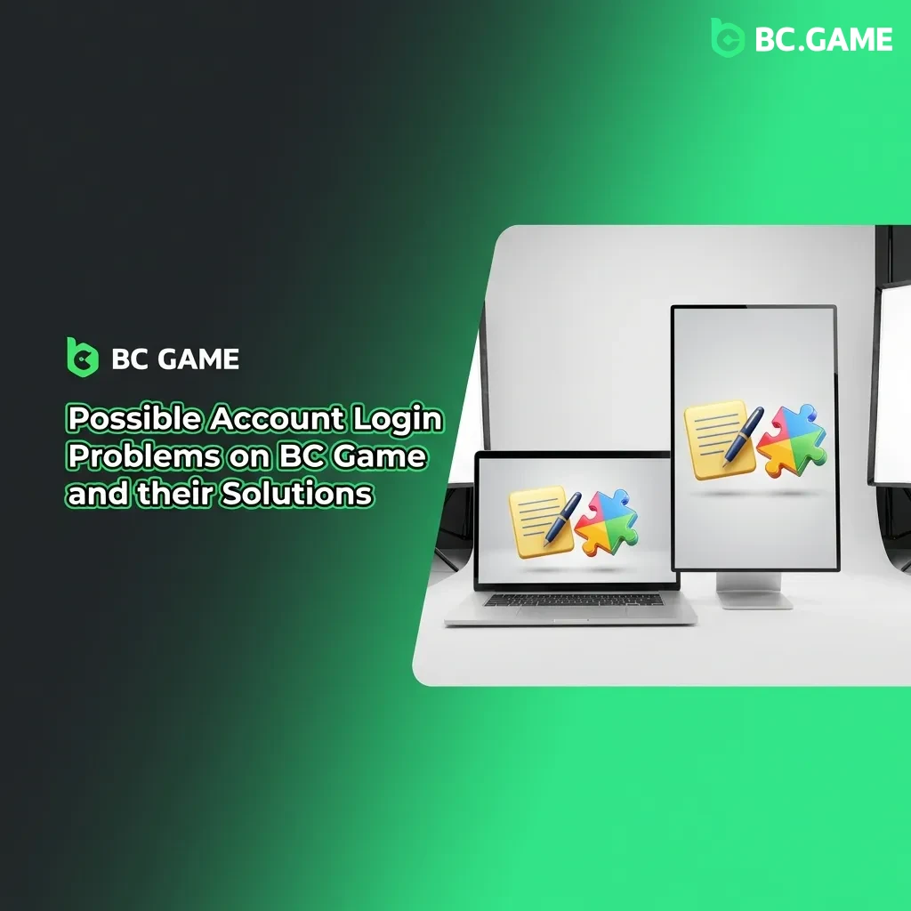BC Game login troubleshooting guide showing common problems like incorrect passwords and locked accounts with solutions