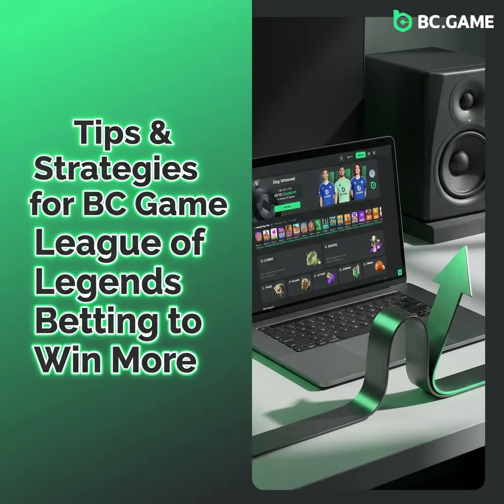 League of Legends betting strategy guide showing bankroll management, team research, and meta analysis tips for BC Game platform