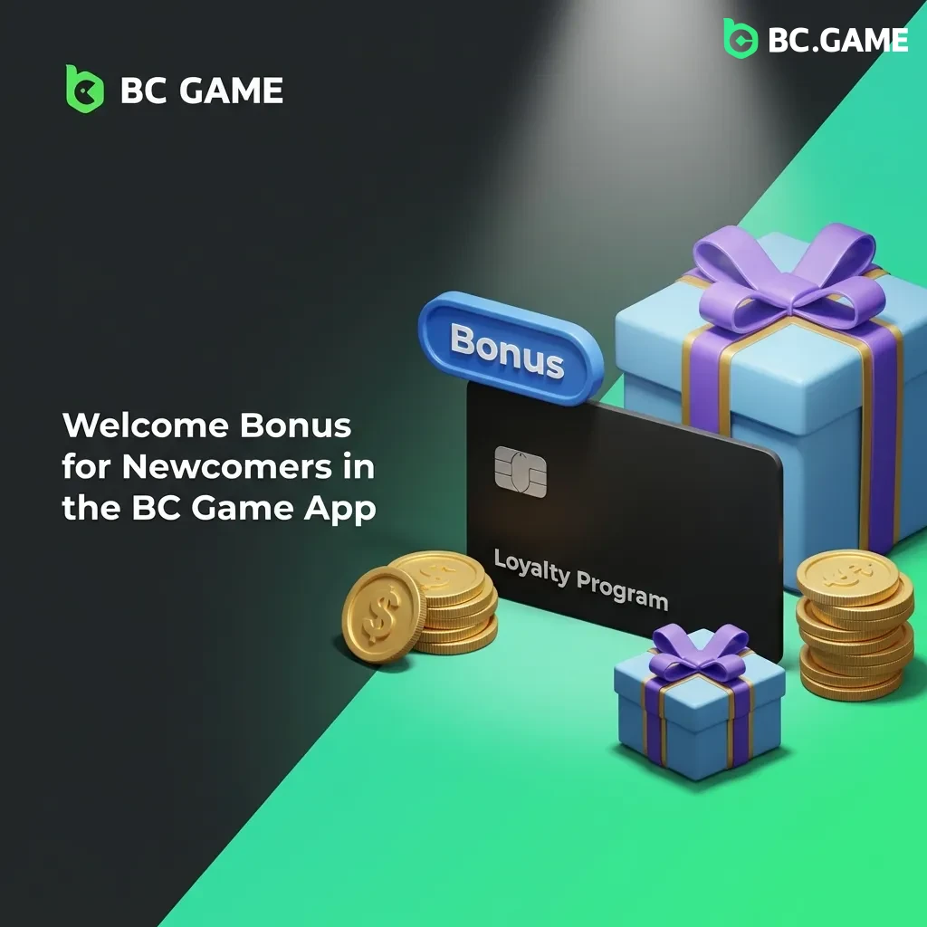 BC Game App welcome bonus screen showing sports and casino deposit match offers up to €16,900 for new users